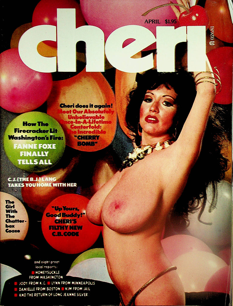 Cheri Magazine  Cherry Bomb Centerfold  / Return Of Long Jeanne Silver  April 1977     050224lm-p2
