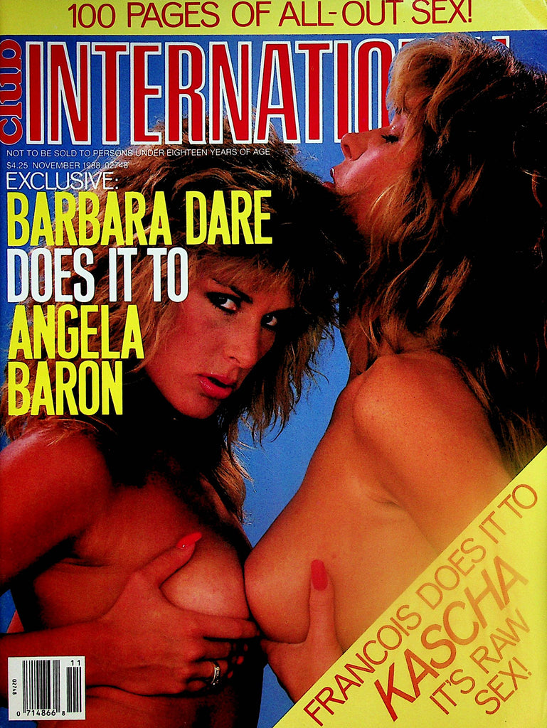 Club International Magazine  Barbara Dare Does It To Angela Baron  / Kascha  November 1988  050224lm-p