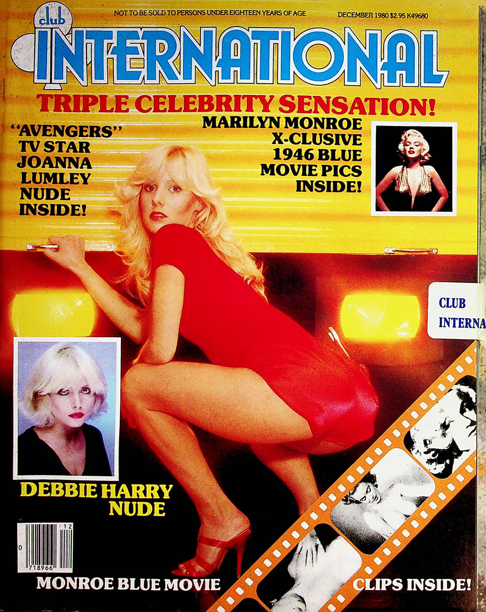 Club International Magazine Marilyn Monroe/ Joanna Lumley and Debbie Harry  Nude December 1980 Paul Raymond 042823lm-p