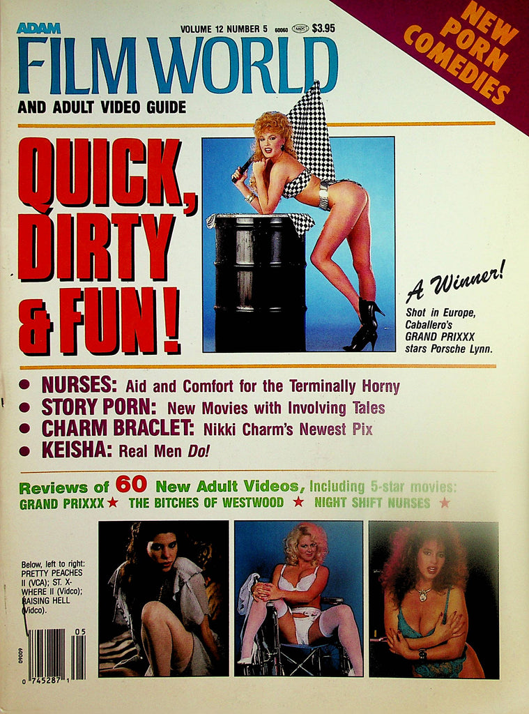 Adam Film World And Adult Video Guide   Porsche Lynn, Nikki Charm, Keisha and More!  vol.12 #5 1988       033124lm-p