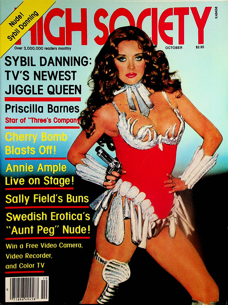 High Society Magazine  Sybil Danning Nude!  / Cherry Bomb, Annie Ample  October  1981  031124lm-p