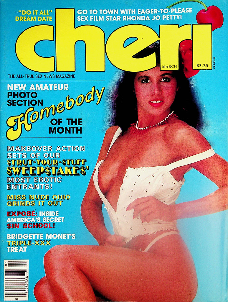 Cheri Magazine  New Amateur Photo Section Homebody Of The Month / Bridgett Monet  March 1984    050124lm-p