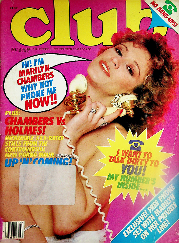 Club Magazine   Marilyn Chambers vs. John Holmes  July 1983     032024lm-p