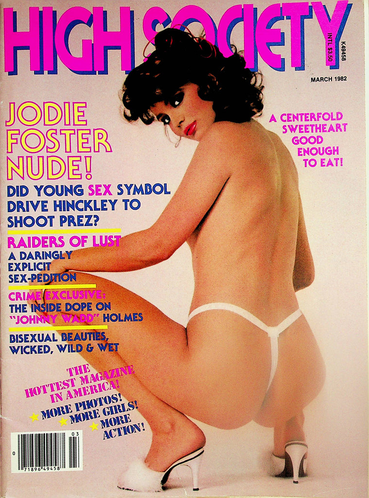 High Society Magazine  Jodie Foster Nude / John Holmes  March 1982     031524lm-p
