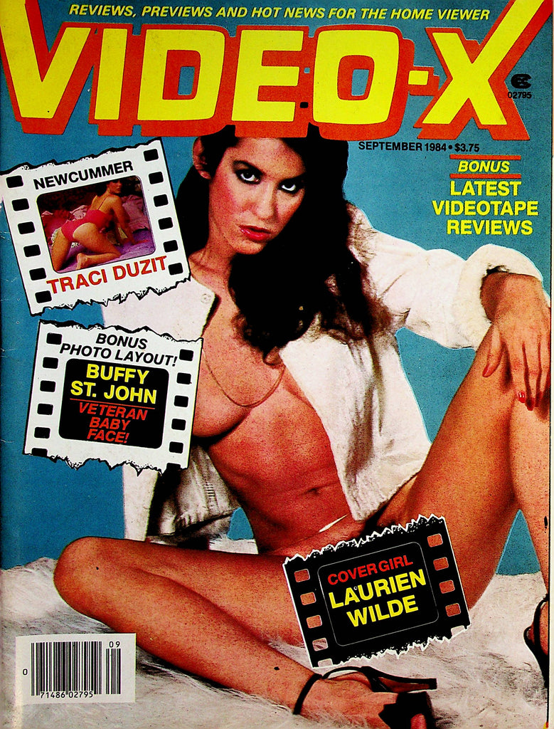 Video-X Magazine  Covergirl Laurien Wilde/ Kitten Natividad / Mary Waters    September 1984     072923lm-p