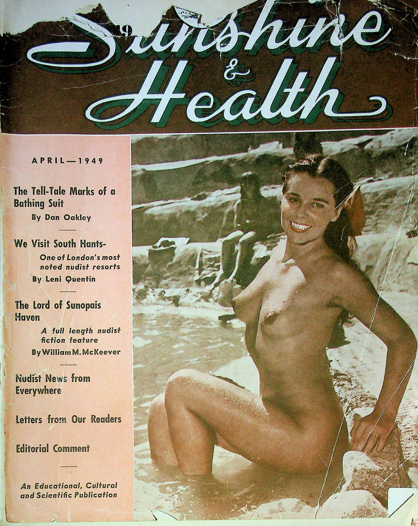 Sunshine & Health Magazine Nudist News April 1949 good reading copy 010524RP
