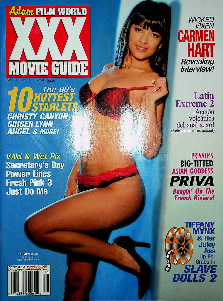 Adam Film World XXX Movie Guide Magazine Carmen Hart & Christy Canyon Vol.19 No.11 110222RP