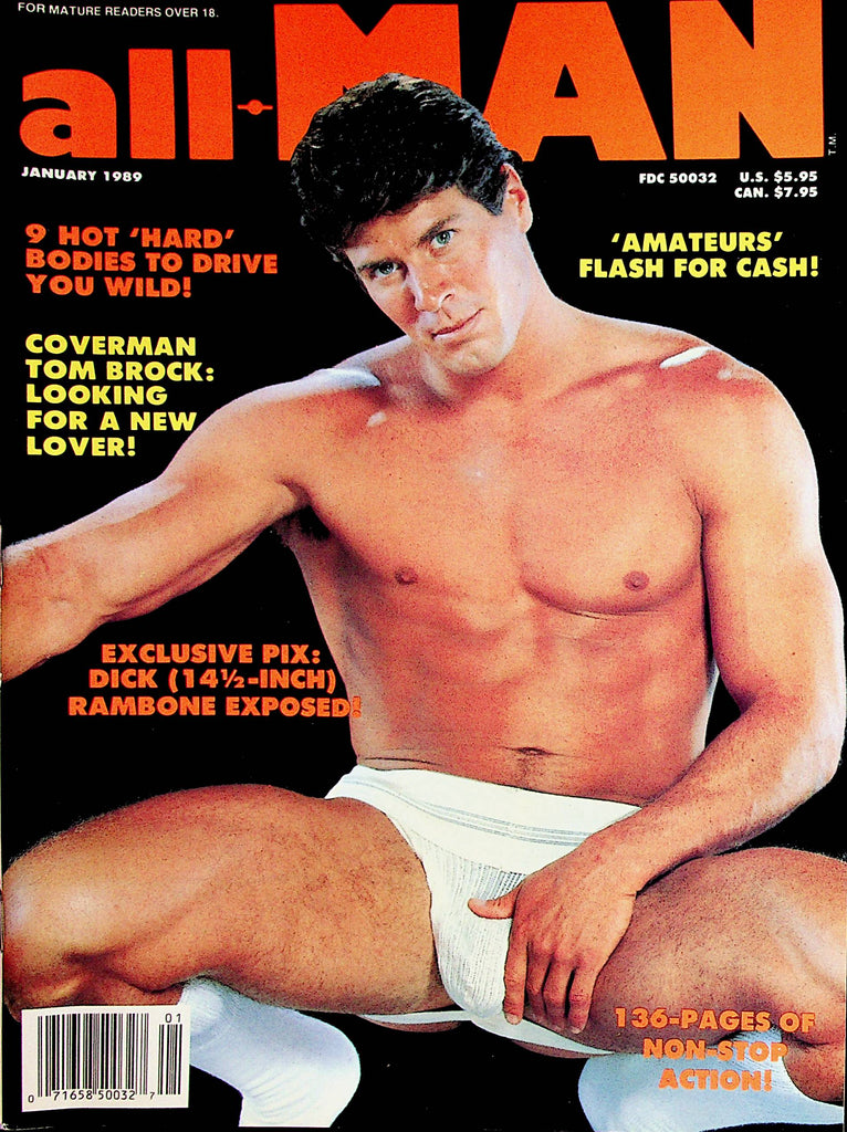 All Man Gay Magazine  Coverman Tom Brock / Dick Rambone  January 1989     050422lm-p2