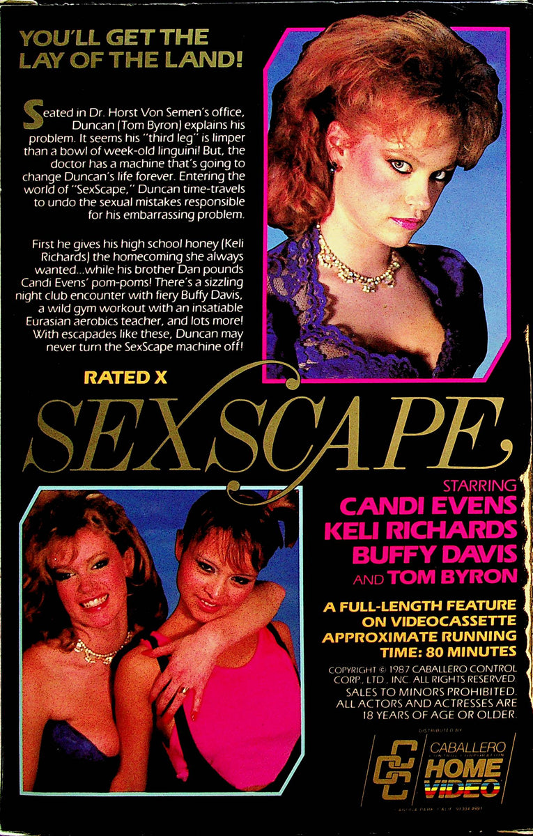 Sex Scape VHS Candi Evens, Keli Richards, Buffy Davis 1987 Caballero 0 –  Mr-Magazine