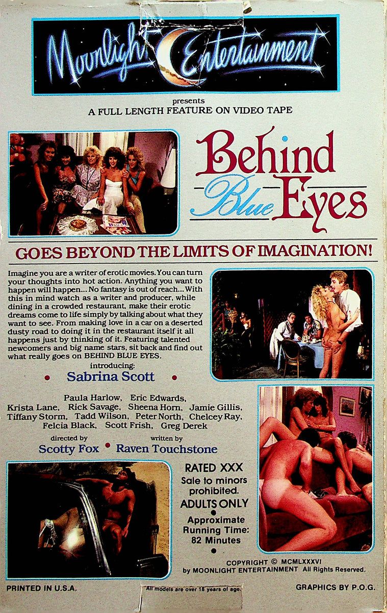 Behind Blue Eyes VHS Sabrina Scott, Krista Lane, Tiffany Storm 1986 Mo –  Mr-Magazine