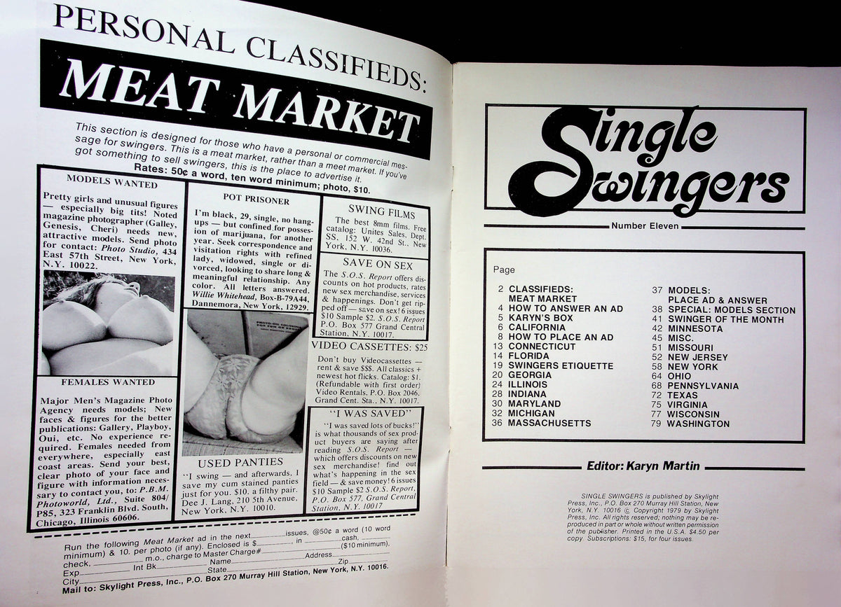 Single Swingers Magazine No.11 1979 030223RP photo pic pic