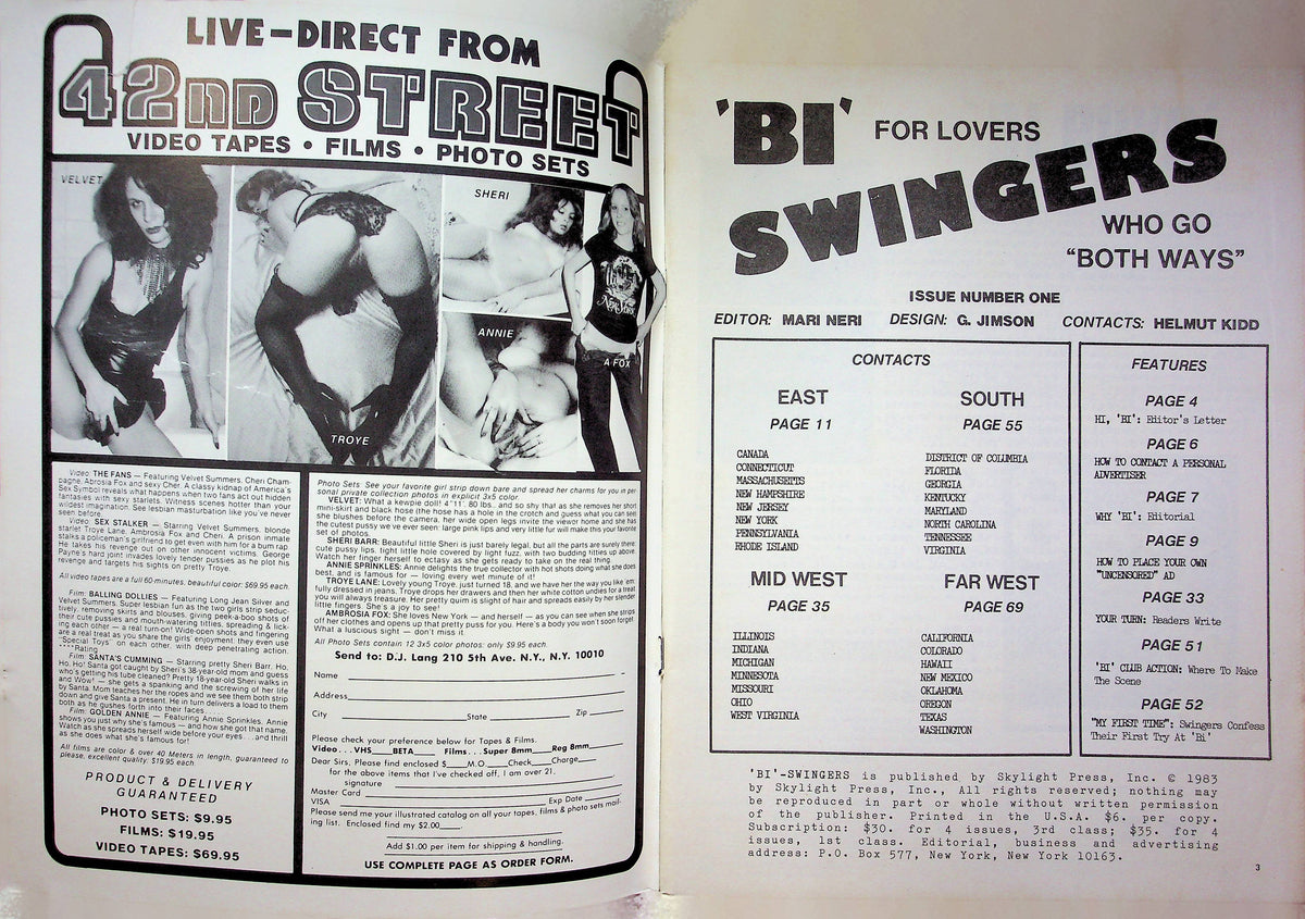 Bi Swingers Magazine Personal Ads Issue #1 1983 030223RP photo