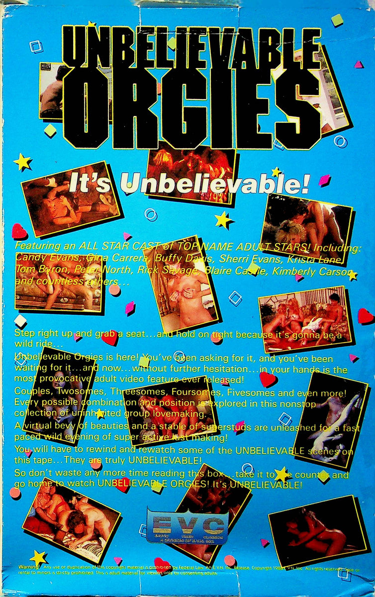 Adult VHS Movie Unbelievable Orgies Ft. Candy Evans & Gina Carrera 198 –  Mr-Magazine