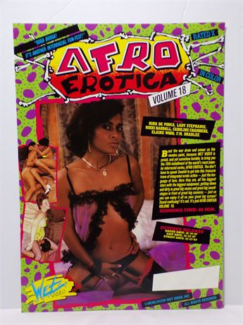 Nina De Ponca in Afro Erotica, Wet Video 1987 Promo Slick Ad Sheet 061925WP-39