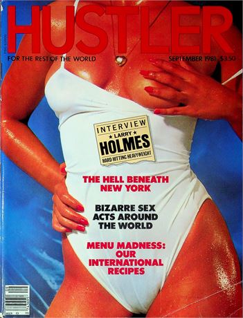 Hustler Magazine Ft. Larry Holmes & Alicia September 1981 082325RP-