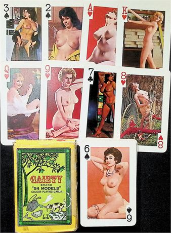 Gaiety #202 Vintage 1969 Adult Nude Models Playing Cards Set C44-073124AMP
