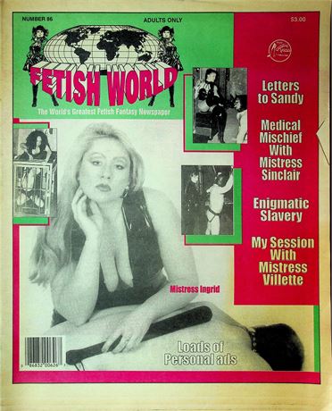 Fetish World Oversized BDSM Magazine Ft. Mistress Ingrid & Sinclair No.86 101025RP-