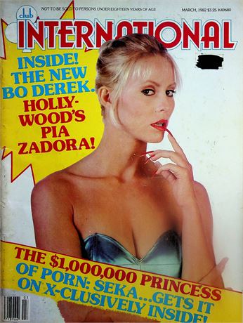 Club International Magazine  Princess Of Porn Seka / Pia Zadora  March 1982   061725lm-p