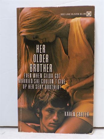 Her Older Brother by Karen Carter, Paperback Novel 1974 Bee Line BL5206 051925WP