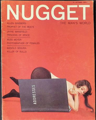 Nugget Magazine ft. Jayne Mansfield, Allen Ginsberg Oct 1960 111825AKP-4