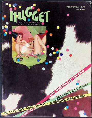 Nugget Magazine ft. Dolores Donlan Feb 1956 111825AKP-7