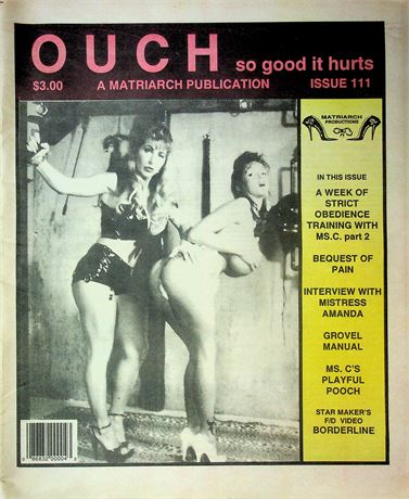 Ouch Oversized BDSM Magazine Ft. Mistress Amanda & Grovel Manual Issue No.111 101025RP-