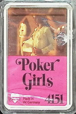 SEALED Poker Girls 4151 Germany Made 1960s/70s Adult Nude Models Playing Cards Set C27-073124AMP