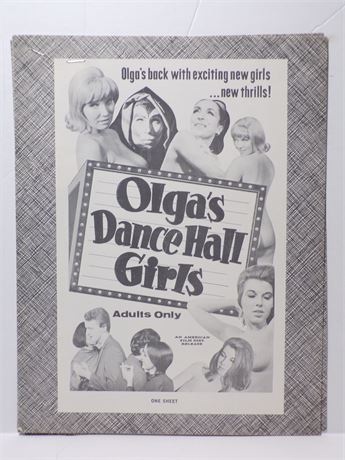 Olga Dance Hall Girls 1970's Sexploitation Film Press Kit Foldout 060425WP-121