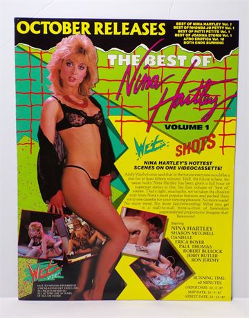 The Best of Nina Hartley/Rhonda Jo Petty v1, West Shots 1987 Video Promo Slick Ad Sheet 061925WP-56