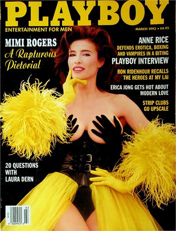 Playboy Magazine Ft. Mimi Rogers, Laura Dern & Anne Rice March 1993 080925RP-