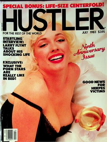 Hustler Magazine 9th Anniversary Issue Ft. Leslie & Denise July 1983 052725RP