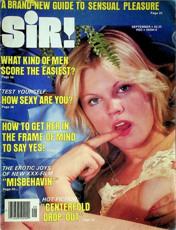 Sir! Magazine New XXX Film Misbehavin' September 1979 101325RP-