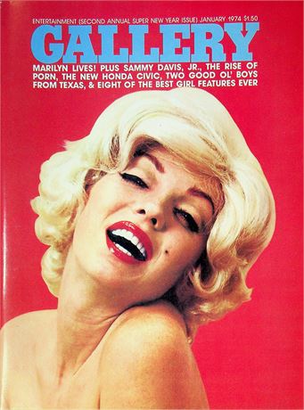 Gallery Magazine Ft. Sammy Davis Jr. & Marilyn Look Alike January 1974 061025RP