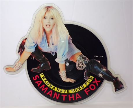 Samantha Fox "I Wanna Have Some Fun" Shaped Picture Vinyl Disc 1988 FOXY Z 12 A 061225WP