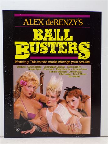 Nina Hartley & Ginger Lynn in Ball Busters, Cal Vista Video 1985 Promo Ad Slick Sheet 051325WP-22