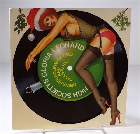 High Society's Gloria Leonard Opens Her Holiday Gift Box Promo Magazine Vinyl 102625WP