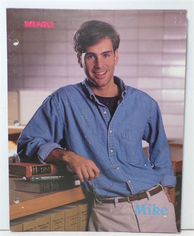 HUNKS "Mike" 1989 Plymouth Cardboard Folder 9x12" 052625WP-7