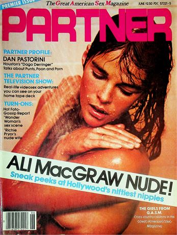 Partner Magazine Ft. Ali MacGraw & Dan Pastorini June 1979 071325RP-