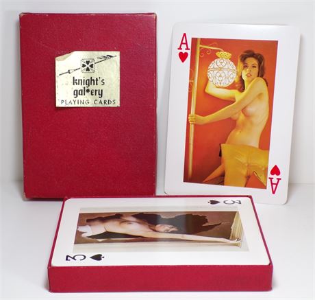 Knight's Gallery Playing Cards JUMBO 5x7" Deck Classy Nude Ladies w/ Case 102625WP