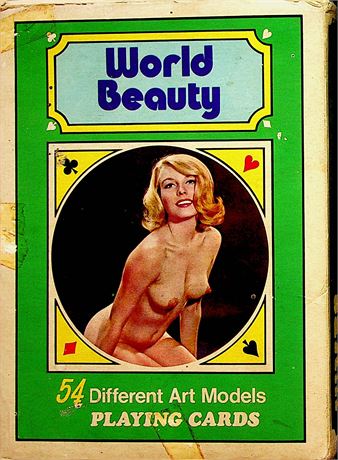 World Beauty Jumbo Playing Cards Nude Models 1970's 032923lm-p2