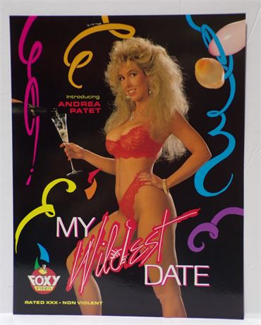 Andrea Patet in My Wildest Date, Foxy Video 1989 Promo Slick Ad Sheet ASO1-70