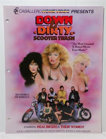 Down & Dirty Scooter Trash w/ Real Bikers, Caballero 1988 Video Promo Slick Ad Sheet 061925WP-57