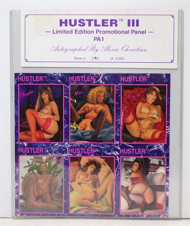 Alexis Christian 1994 SIGNED Hustler III Uncut Card Sheet w/ COA 052625WP-16