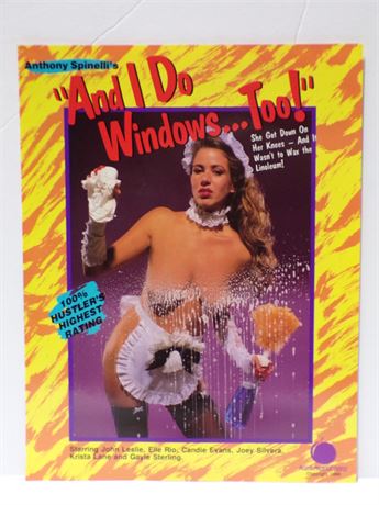 Ellie Rio in And I Do Windows... Too!, Plum Video 1986 Promo Slick Ad Sheet 061925WP-24