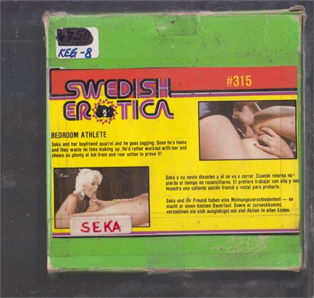 Swedish Erotica #315 Bedroom Athlete, Seka Regular 8mm Film Reel Vintage 071425AVHS