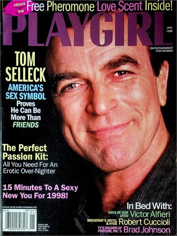 Playgirl Magazine Tom Selleck & Victor Alfieri January 1998 081125RP-
