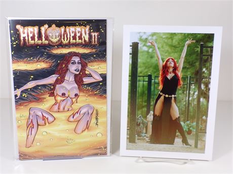 “Hell”oween #2 Joe Janowicz Adult Kickstarter Comic Variant w/ 7x10" Lucy Model Photo 102925WP-B