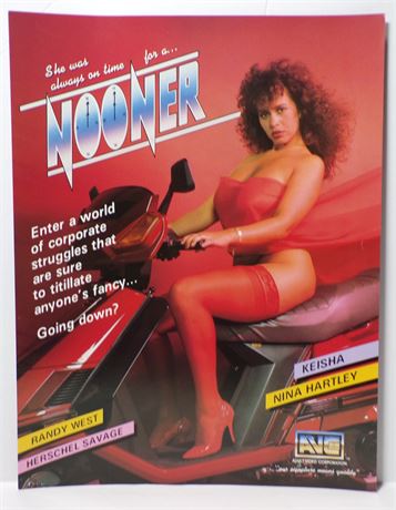 Keisha & Nina Hartley in Nooner, AVC 1986 S-191 Video Promo Slick Ad Sheet 061925WP-88