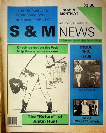 S&M News Oversized BDSM Magazine Play II & Return Of Justin Hunt Vol.5 No.11 101025RP-