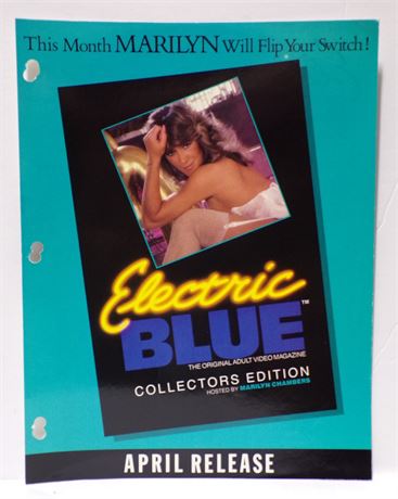 Marilyn Chamber in Electric Blue, Caballero 1983 53-961 Video Slick Ad Sheet ASO1-90